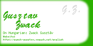 gusztav zwack business card