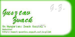 gusztav zwack business card